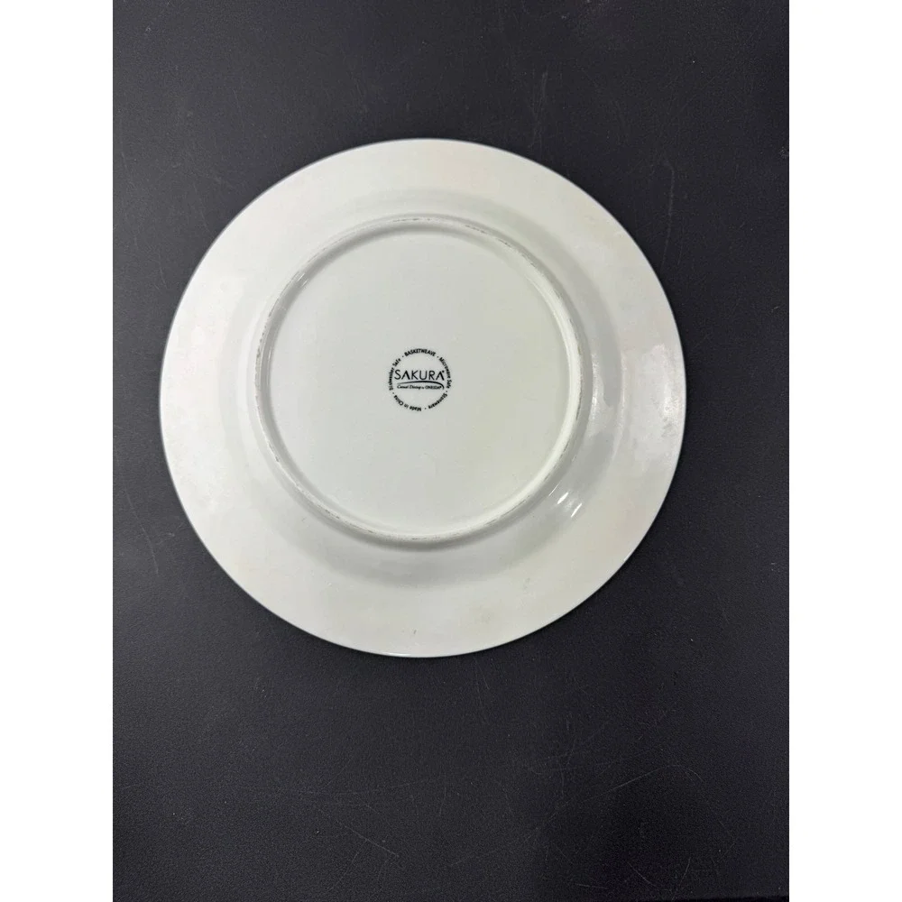 Sakura Oneida Basketweave White Stoneware Dinner Plate‎ 10.5 Inch